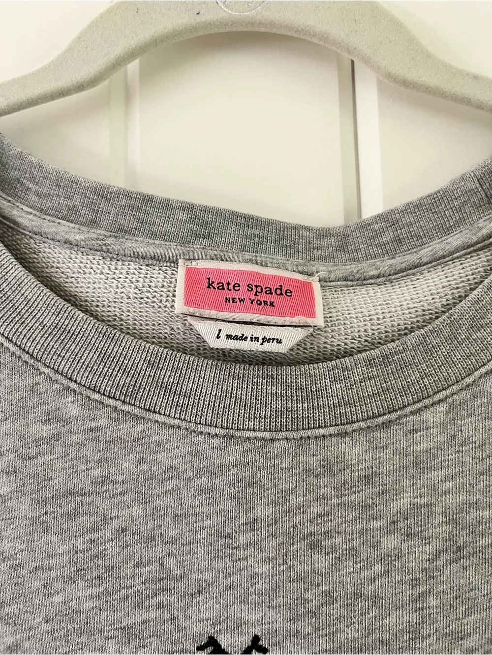 Kate Spade Gray Sweatshirt with Pink 